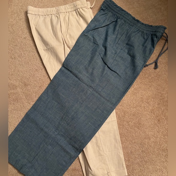 J. Crew Pants - J. Crew bundle. 2 pair drawstring linen like pants. Size 10